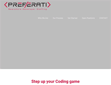 Tablet Screenshot of preferati.com